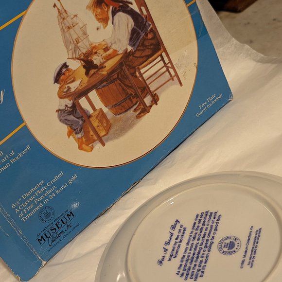 Illustrated Collector Plate Good Boy NORMAN ROCKWELL COLLECTOR WALL DECOR - Picture 5 of 6